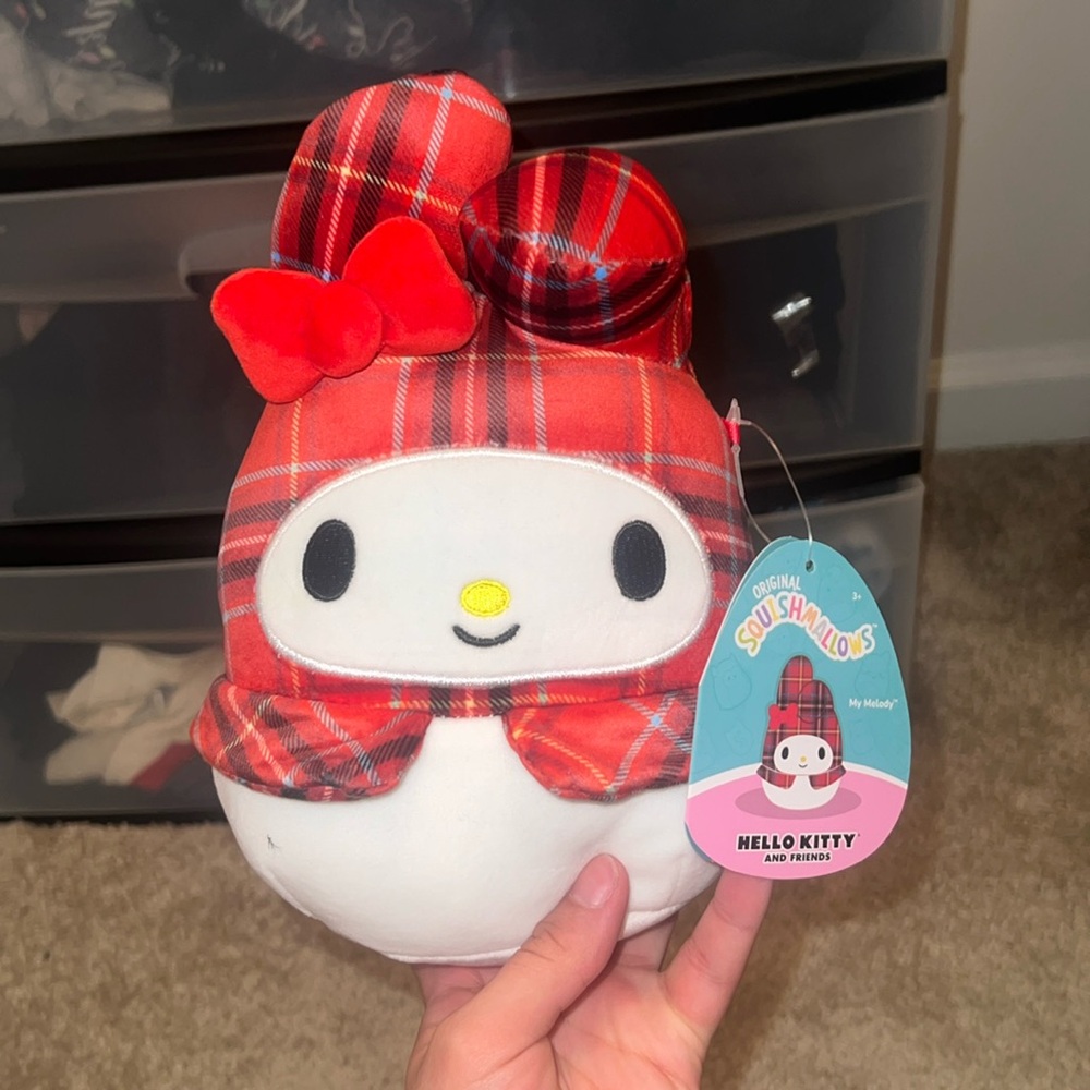 Plaid Christmas my melody hello Kitty